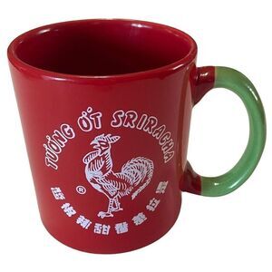 I Put Sriracha On My Sriracha - 20oz. Large Coffee/Tea Mug - Red/Green Rooster